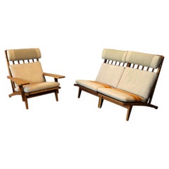 1960s GE-375 Modular Seating System by Hans J. Wegner for Getama in oak.