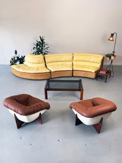 Sofá modular de tres piezas «Bogo» de Carlo Bartoli, de los años 70, para Rossi di Albizzate.