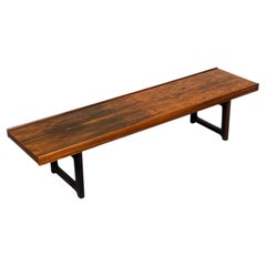 1960s Torbjørn Afdal “Krobo” Rosewood Bench/Coffee Table for Bruksbo, Norway.