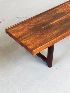 1960s Torbjørn Afdal “Krobo” Rosewood Bench/Coffee Table for Bruksbo, Norway.