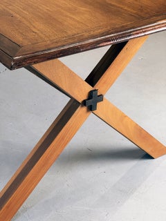 1950s–1960s Brazilian Monumental Dining Table in Honduras Mahogany.