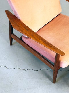 1960s Arne Vodder FD 164 Reclining Lounge Chair and Ottoman for France & Søn.