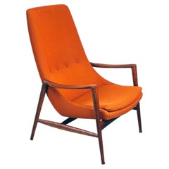 1950s High-Back Lounge Chair by Rastad & Relling for Dokka Møbler in Teak.