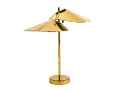 'Lily Pad' Table or Desk Lamp in Brass by Curtis Jere, 1977