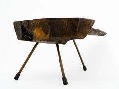 1950s Live Edge Tree Trunk Table by Carl Aubock