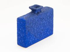 1960s West German Volcanic Glaze Vase as Tribute to Yves Klein