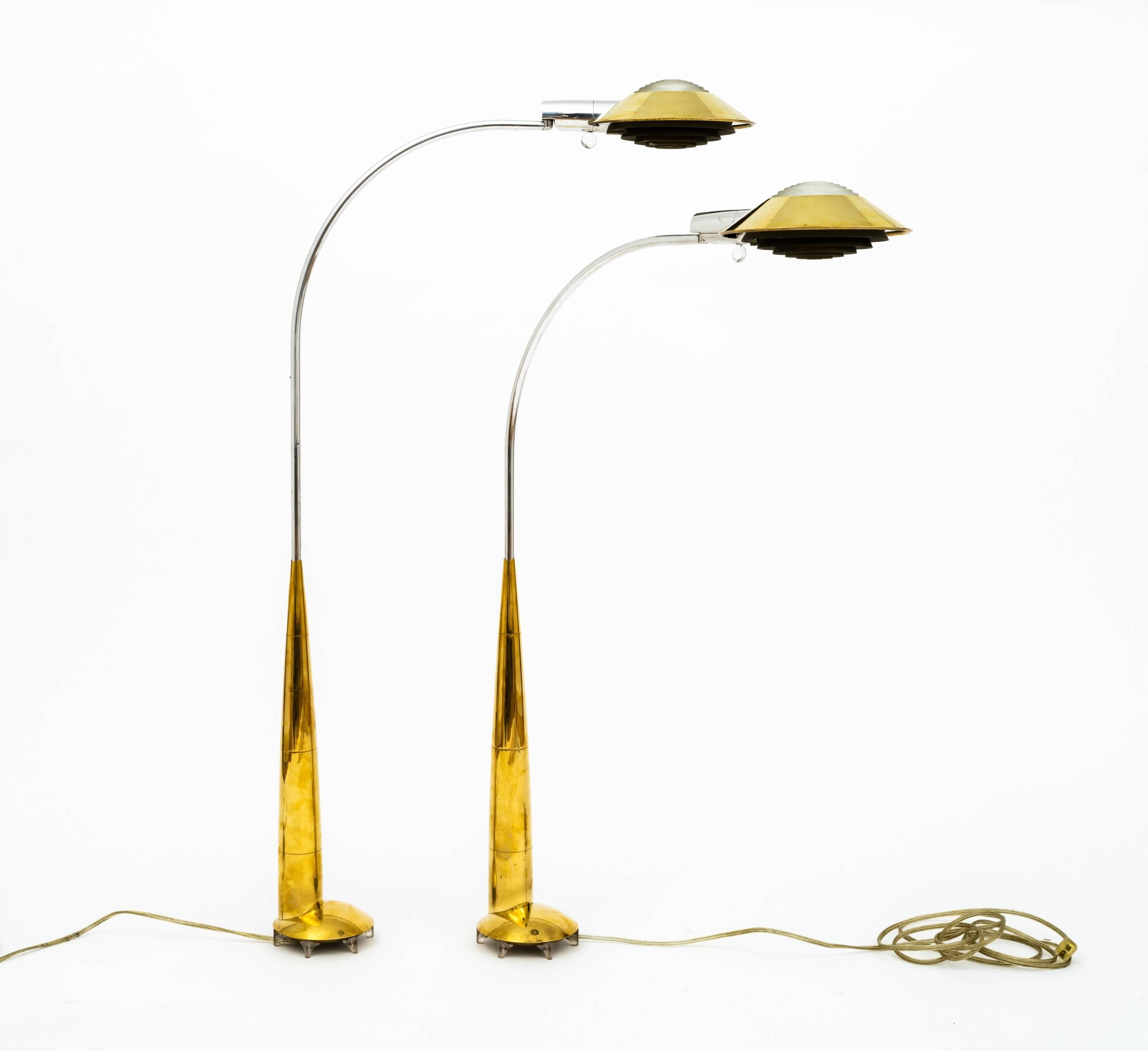 American Cedric Hartman 91 CO Precision Floor Lamp in Brass 