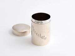 Antique Sterling Silver Chocolate Canister by Saunders and Shepherd