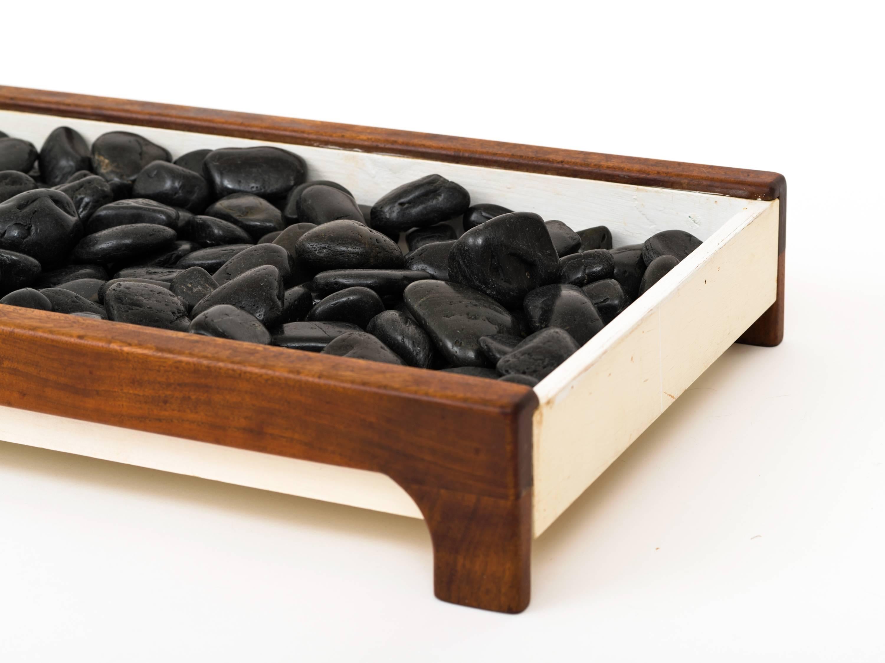 Unknown 1960s Modernist Japanese-Style Zen Garden / Planter in Mahogany