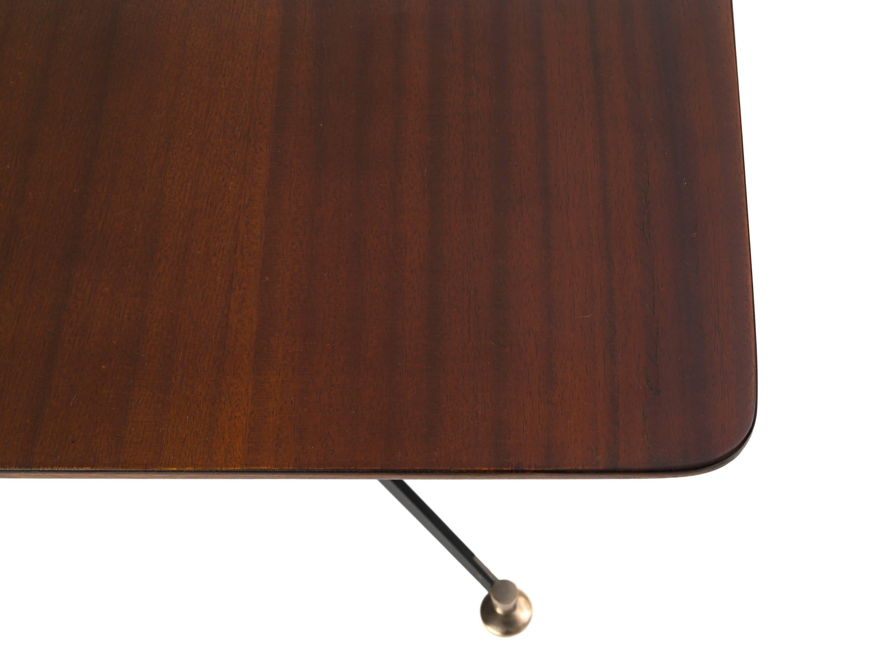 Mid-Century Modern Ignazio Gardella T5 Adjustable Height Cocktail or Game Table in Cherry