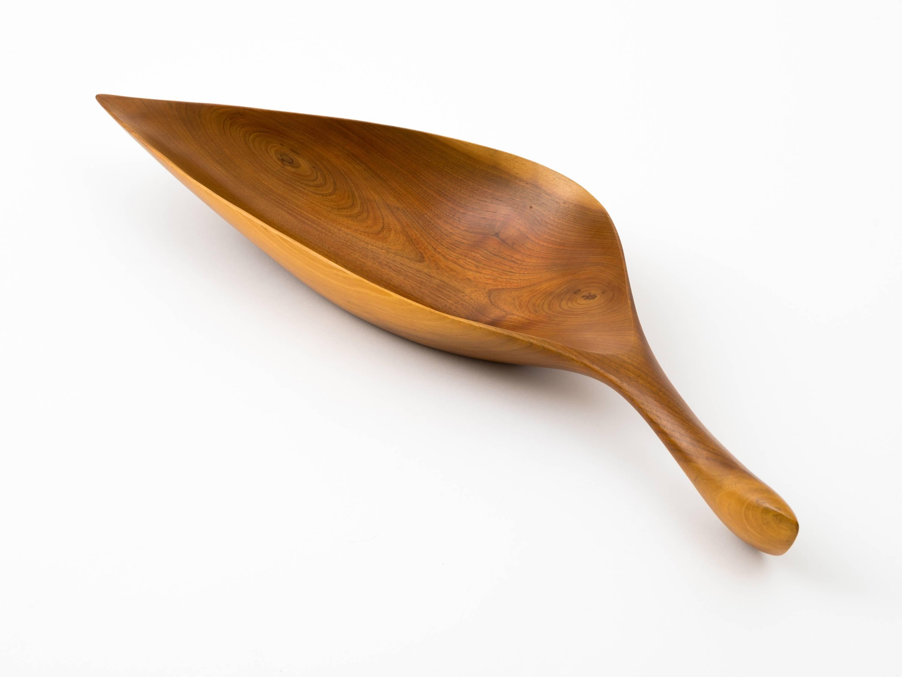 Walnut Emil Milan Large Sculptural Bowl with Handle, 1976