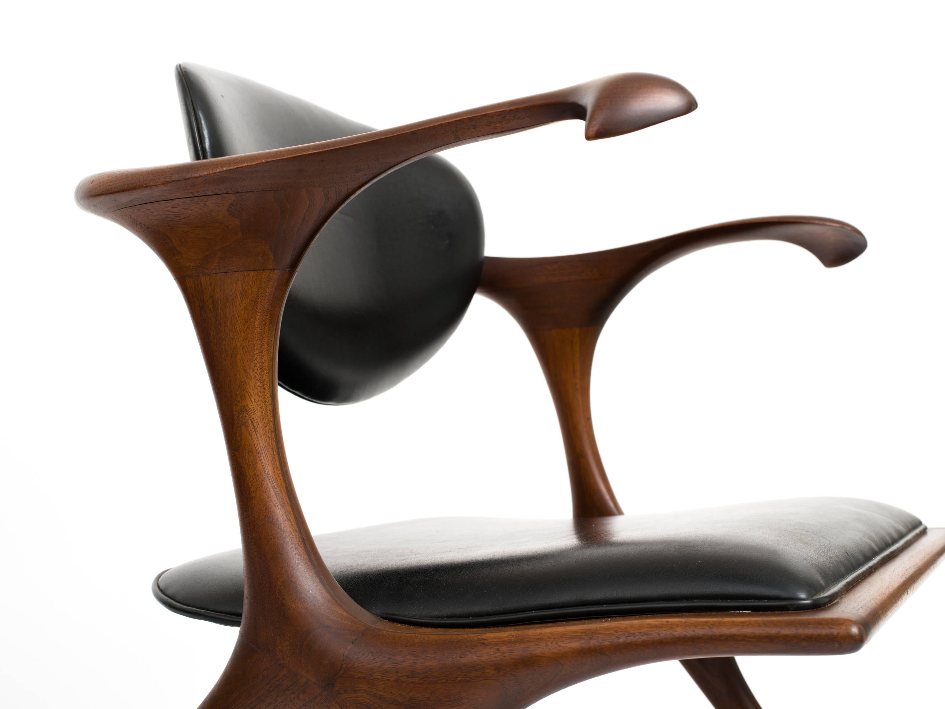 American Early and Rare Evert Sodergren Sculptured Chair, circa 1955 For Sale