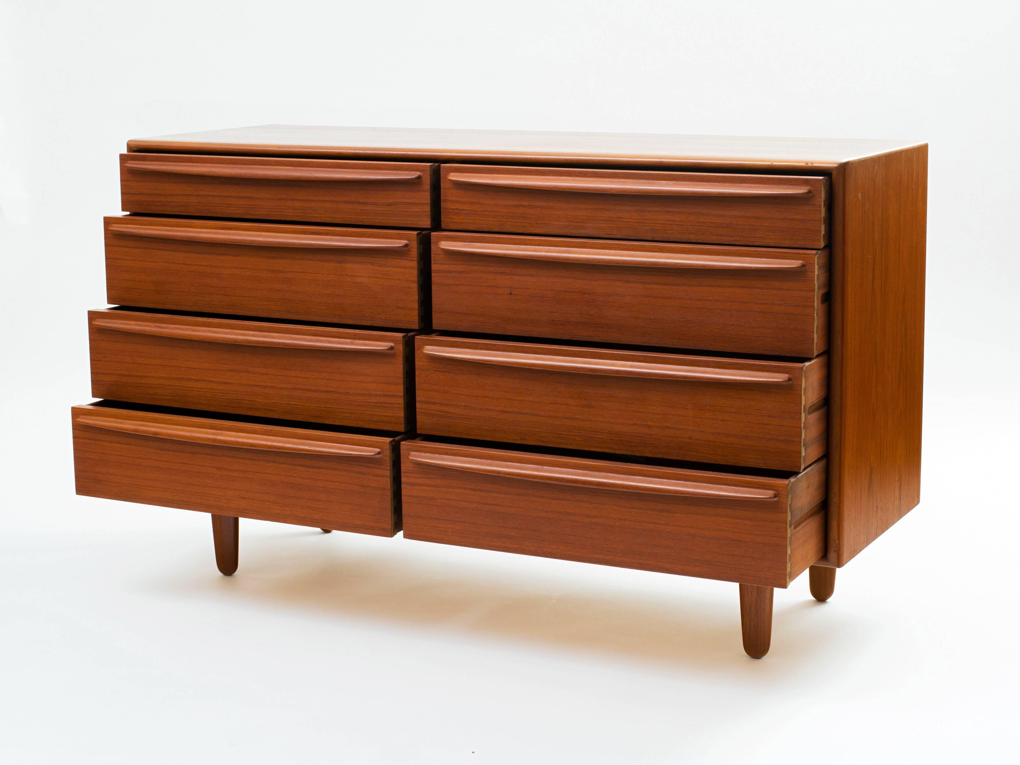 Scandinavian Modern Svend Aage Madsen Eight-Drawer Bureau or Dresser in Teak