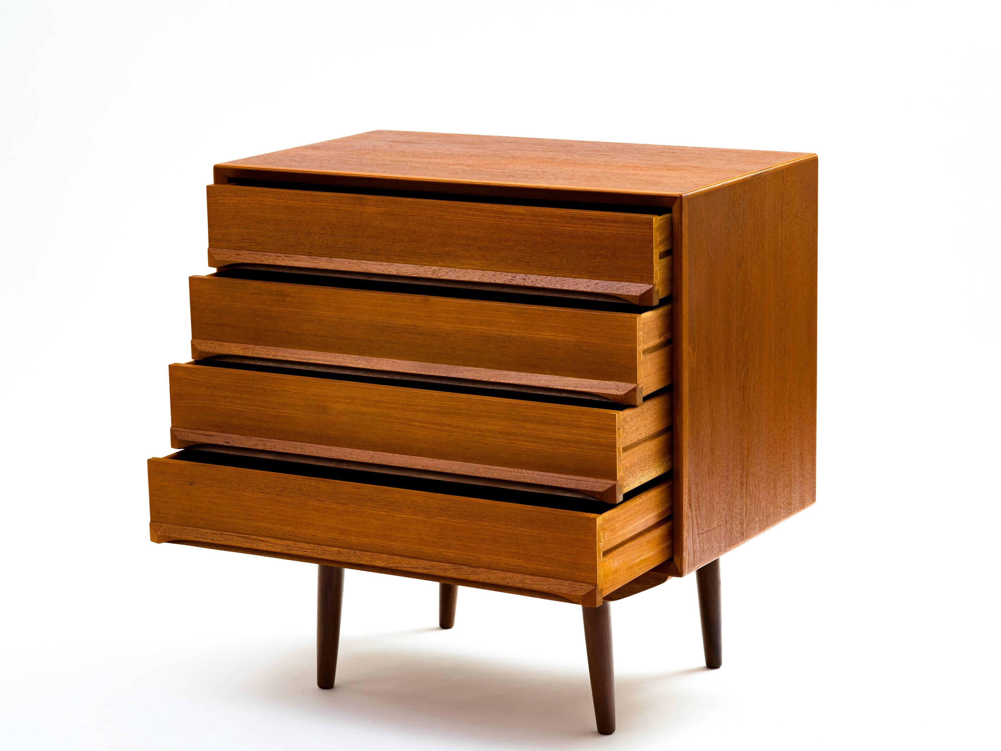 Scandinavian Modern Svend Aage Madsen Small Teak Chest of Drawers, 1960s