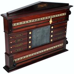 English Snookers or Billiards Scoreboard from the Edwardian Period