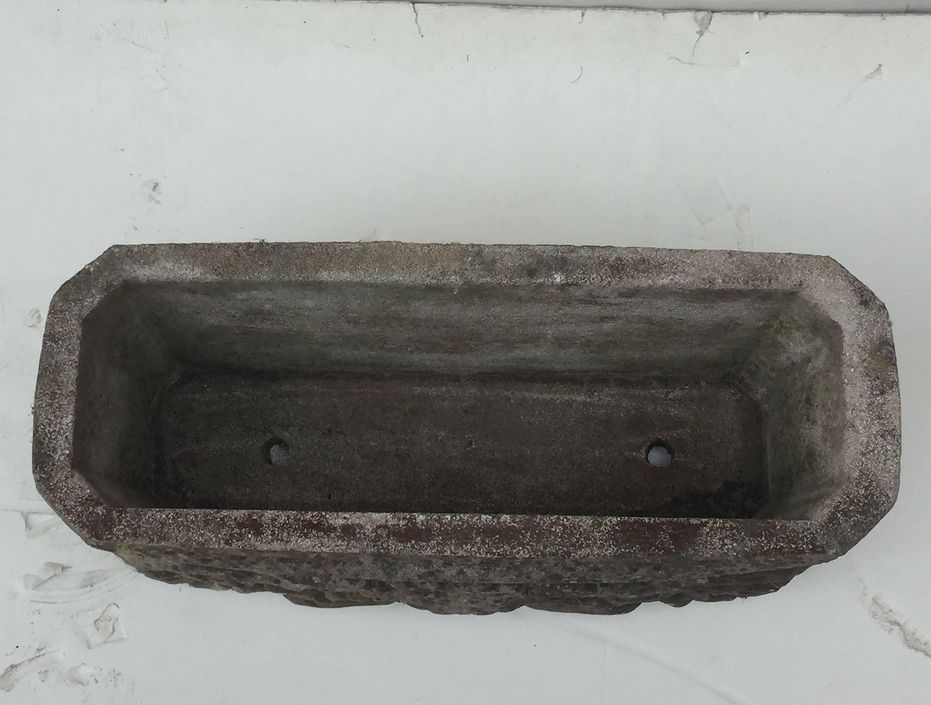 English Garden Stone Troughs with Lion Mask Relief 4