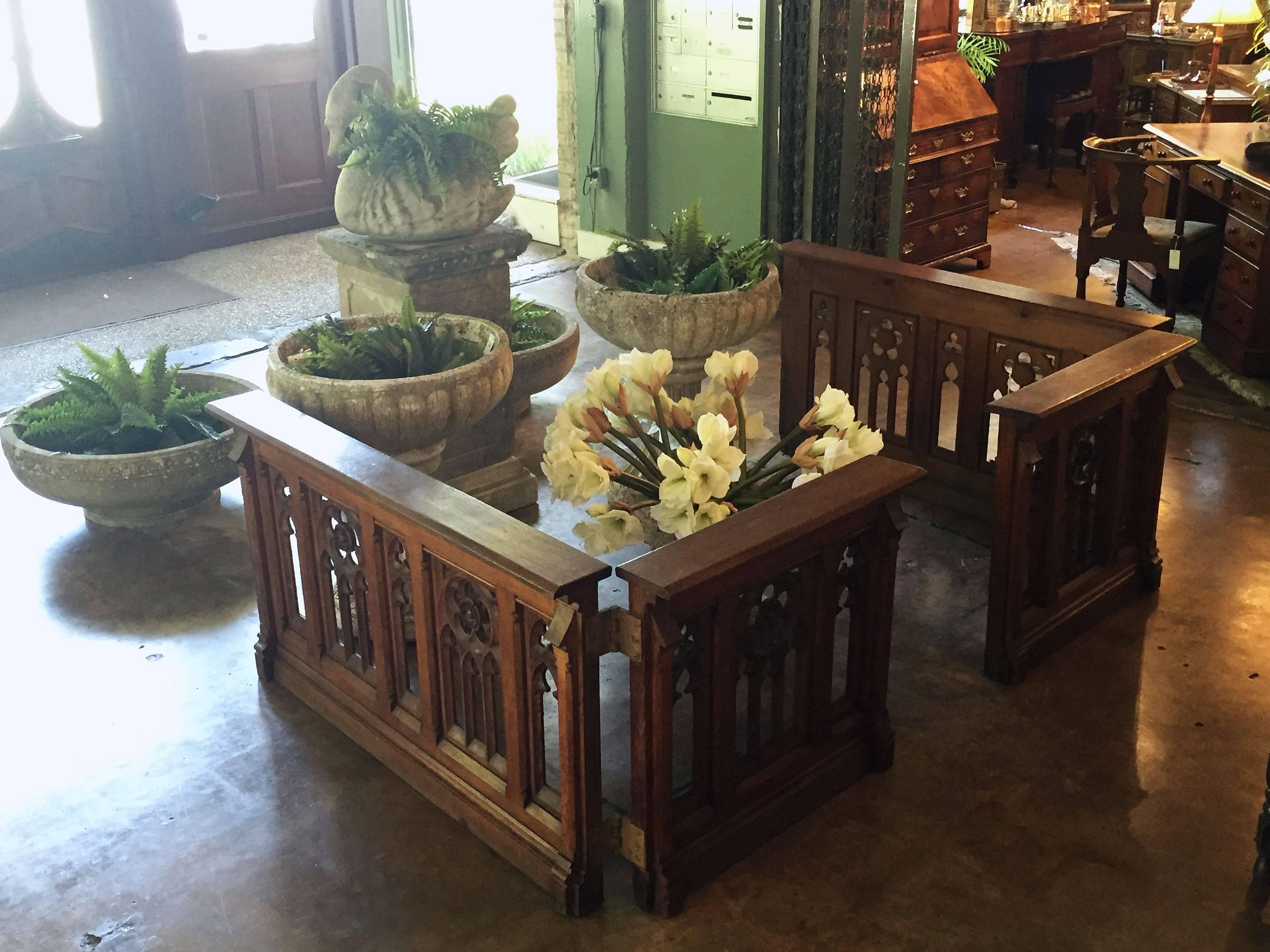 19th Century French Gothic Balustrades or Architectural Baluster Railings