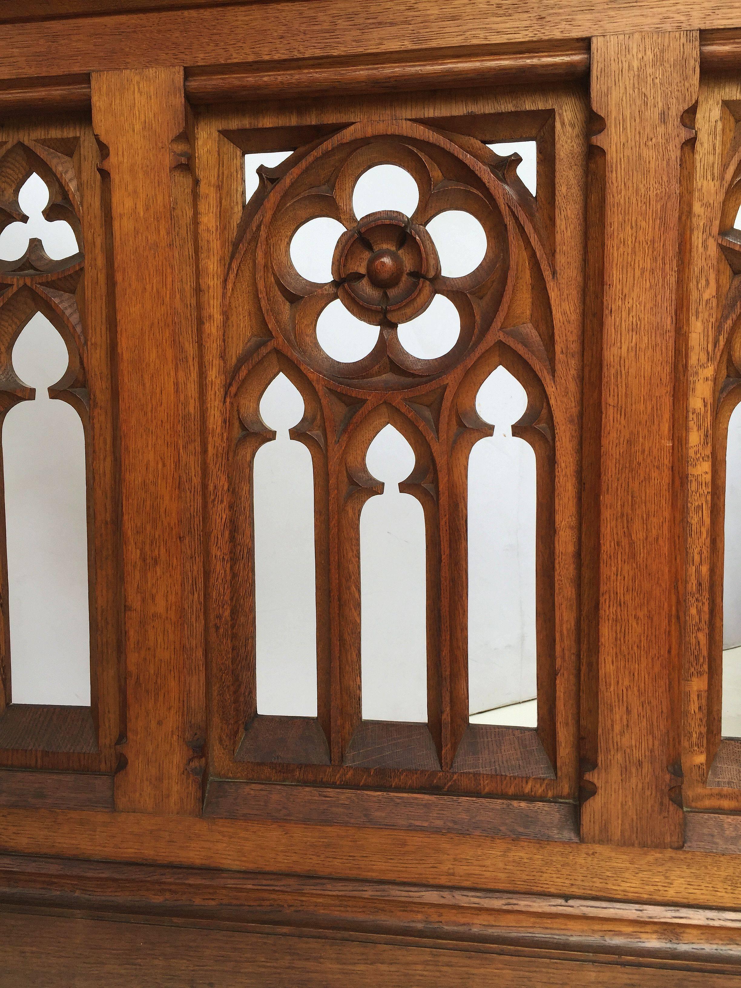 Brass French Gothic Balustrades or Architectural Baluster Railings
