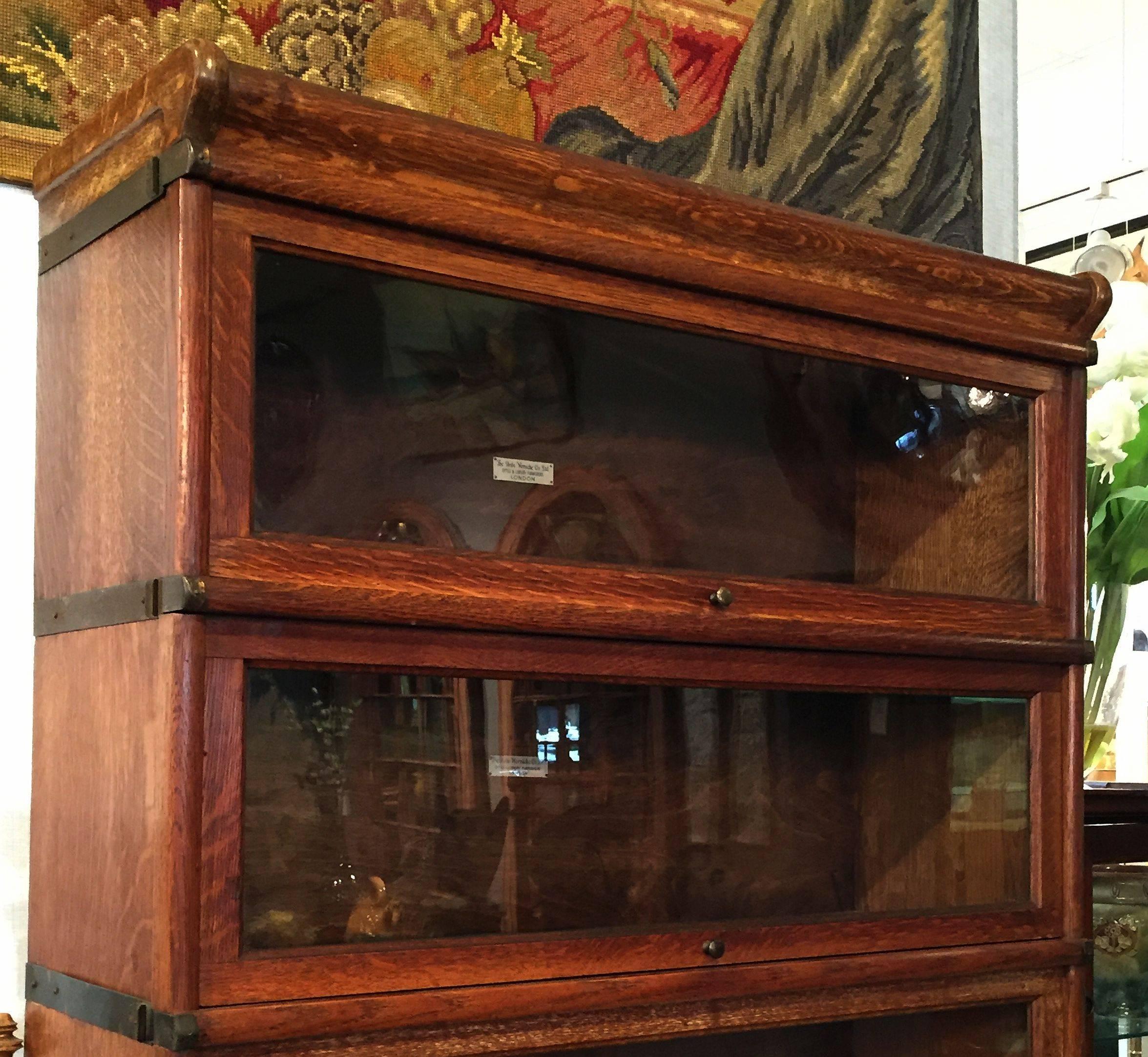 English Globe-Wernicke Large Stacking Lawyer's Bookcase of Oak