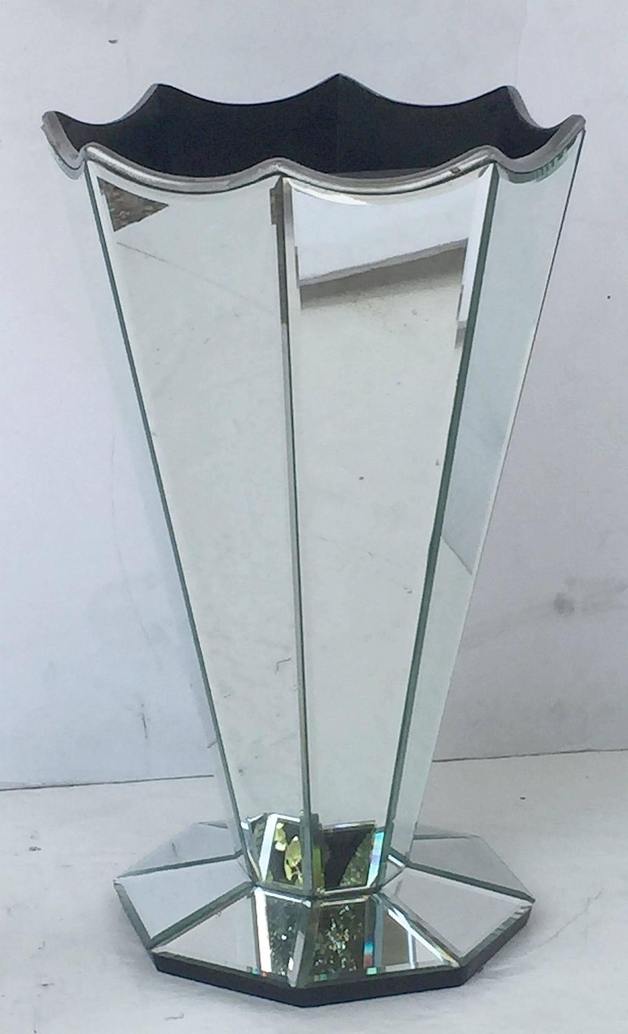 Art Deco Style Mirrored Glass Umbrella Stand at 1stdibs