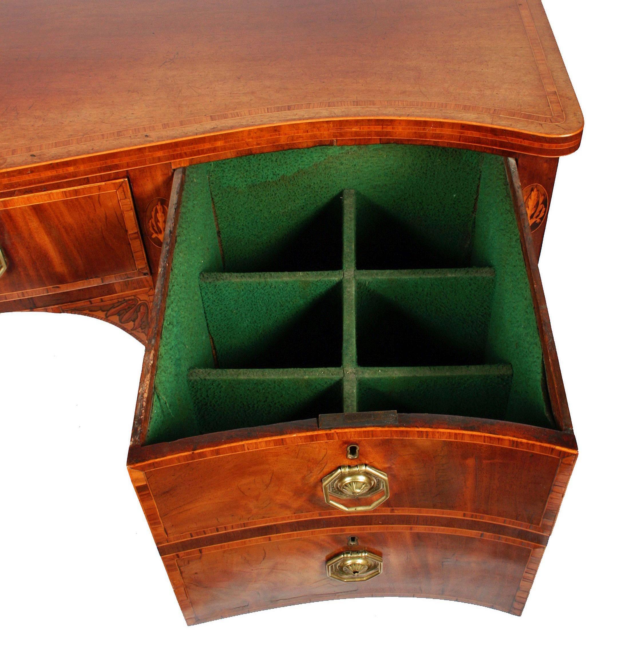 19th Century English Sideboard of Inlaid Mahogany from the Georgian Era