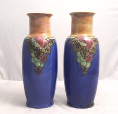 Royal Doulton Grape Cluster Vases from the Arts and Crafts Period