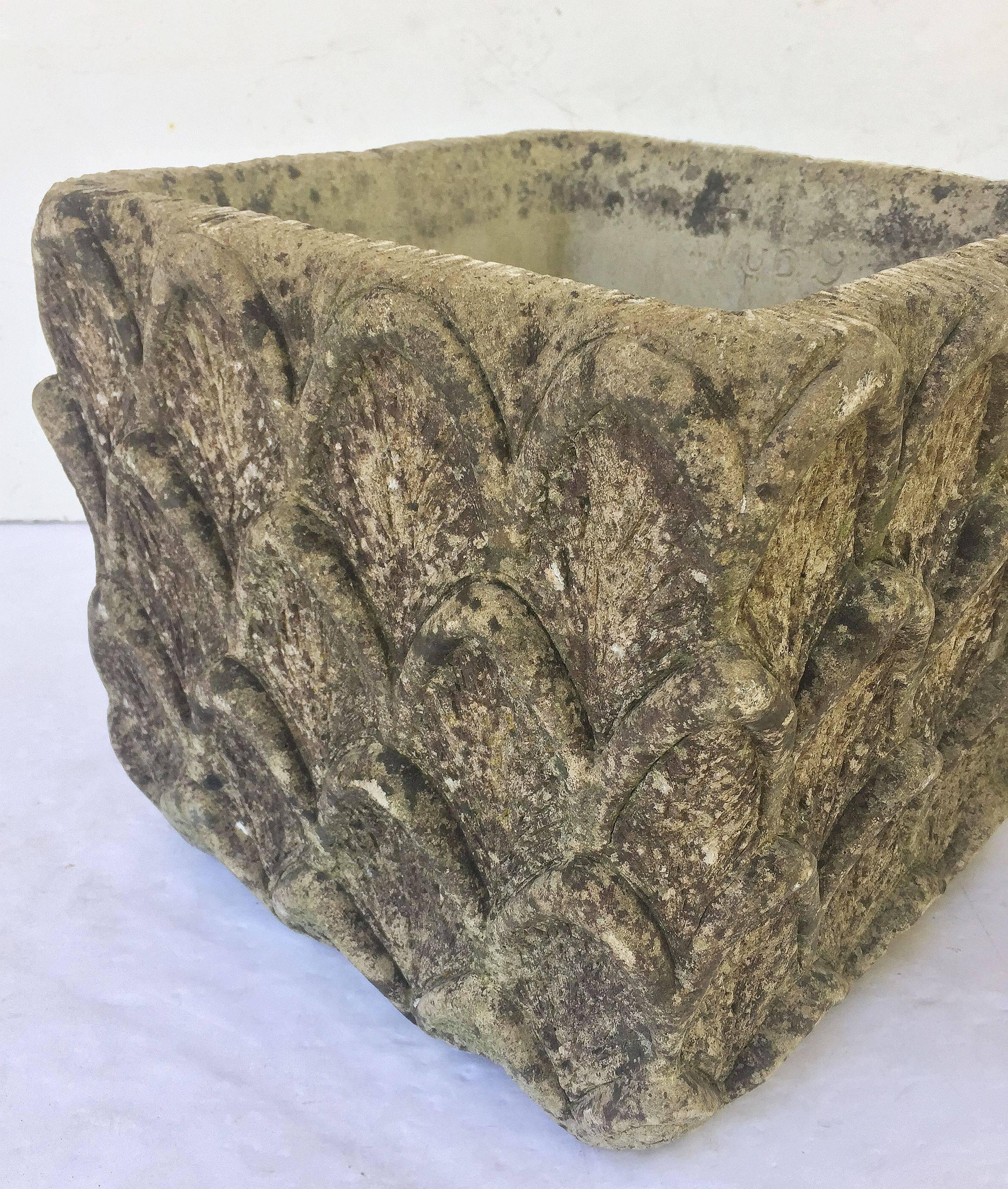 20th Century Pair of Cotswolds Garden Stone Planters from England