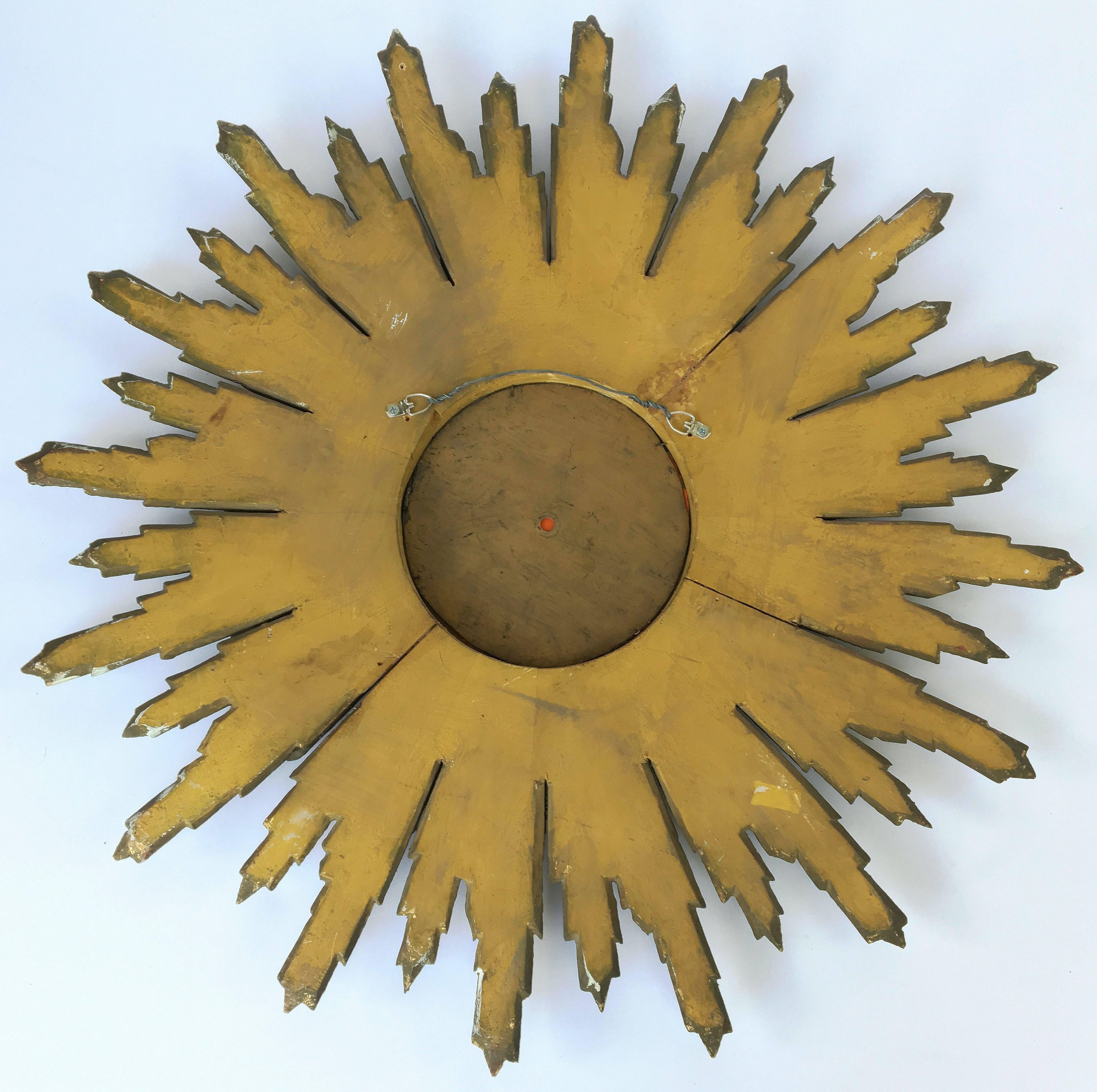 French Gilt Sunburst or Starburst Mirror 5