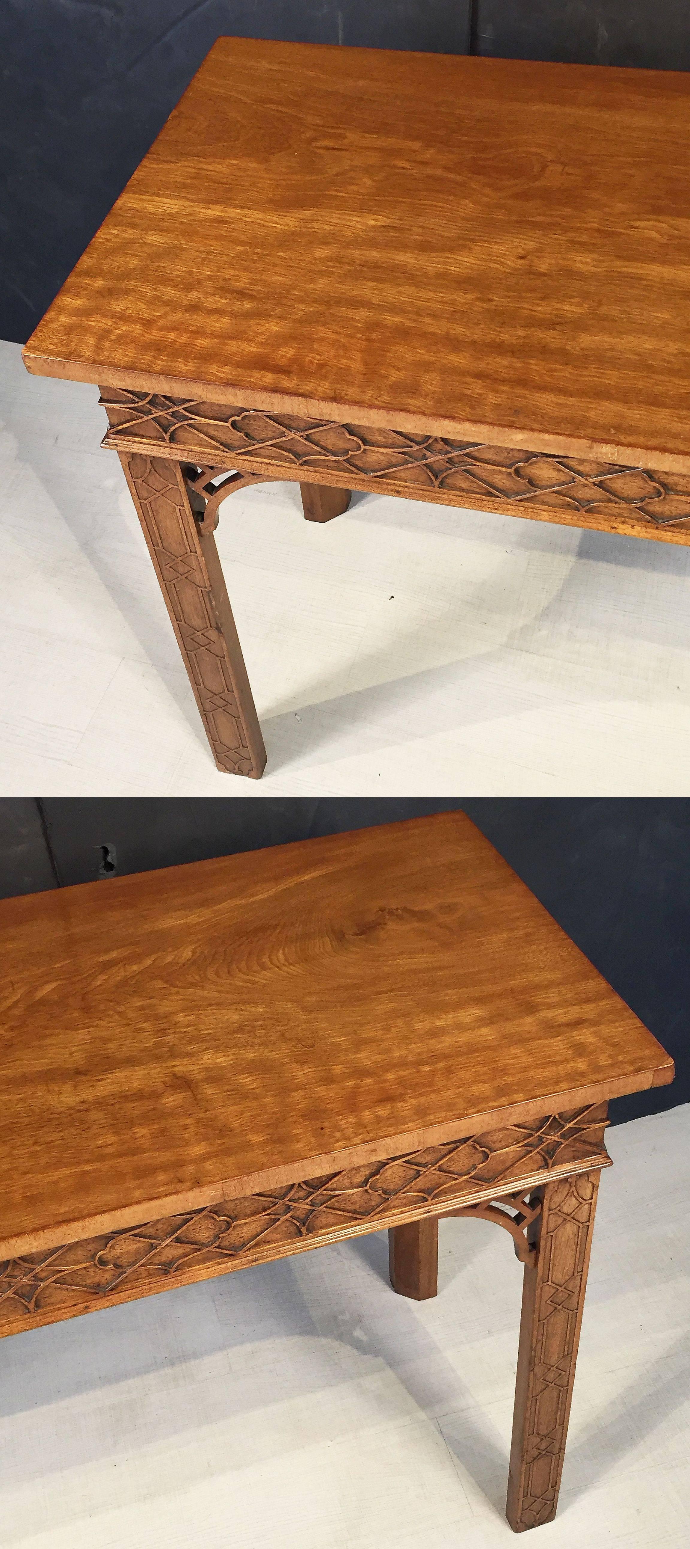 English Walnut Console Table or Server in the Chinese Chippendale Style 2