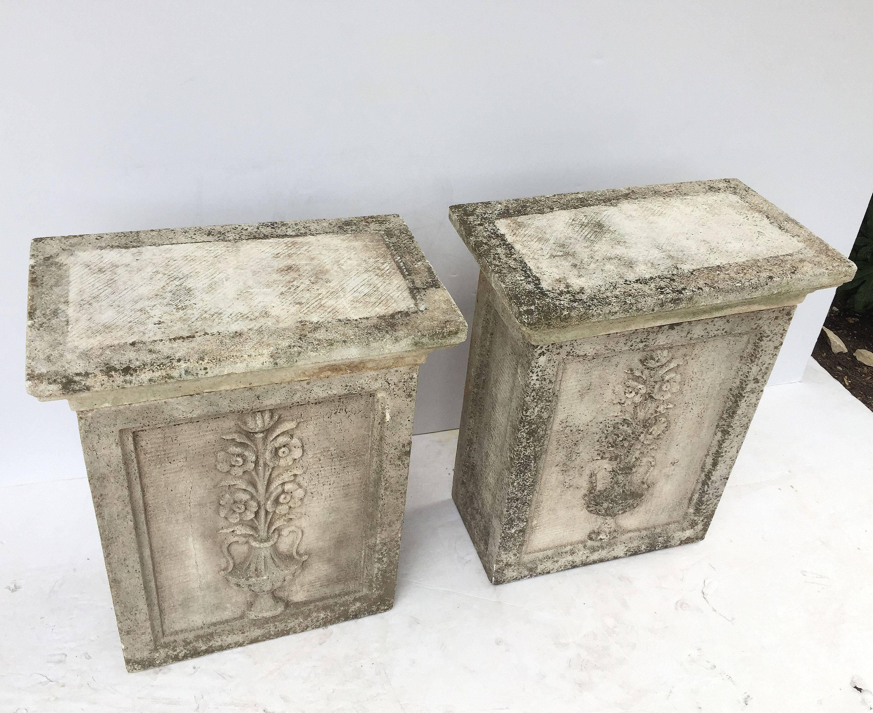 English Garden Stone Pedestals or Planter Plinths 'Individually Priced' 1