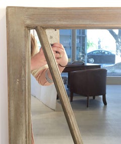 English Rectangular Grey Frame Mirrors (H 48 3/4 x W 35 3/4)