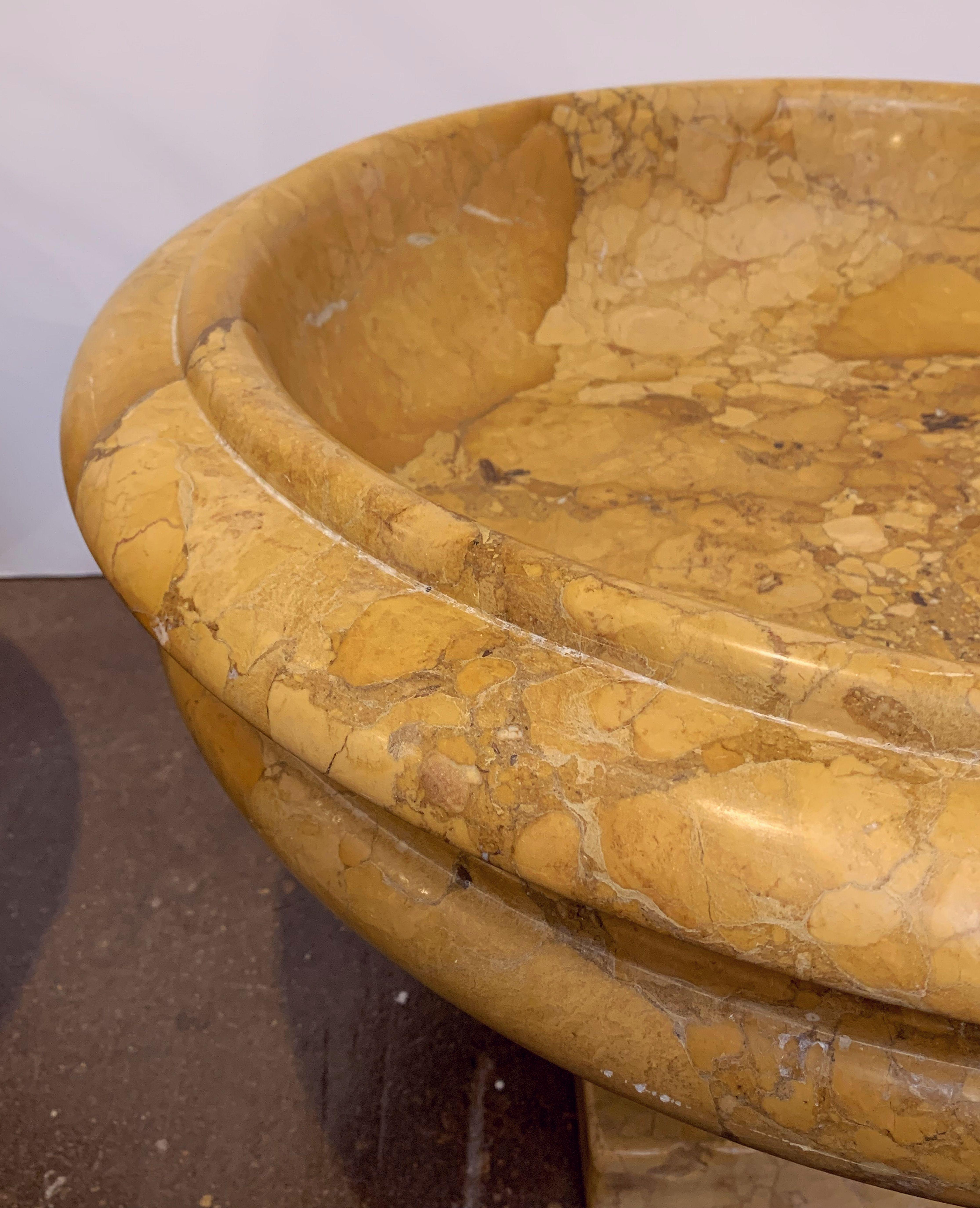 Large Carved Siena Marble Urns on Pedestals from Italy, 'Individually Priced' 4