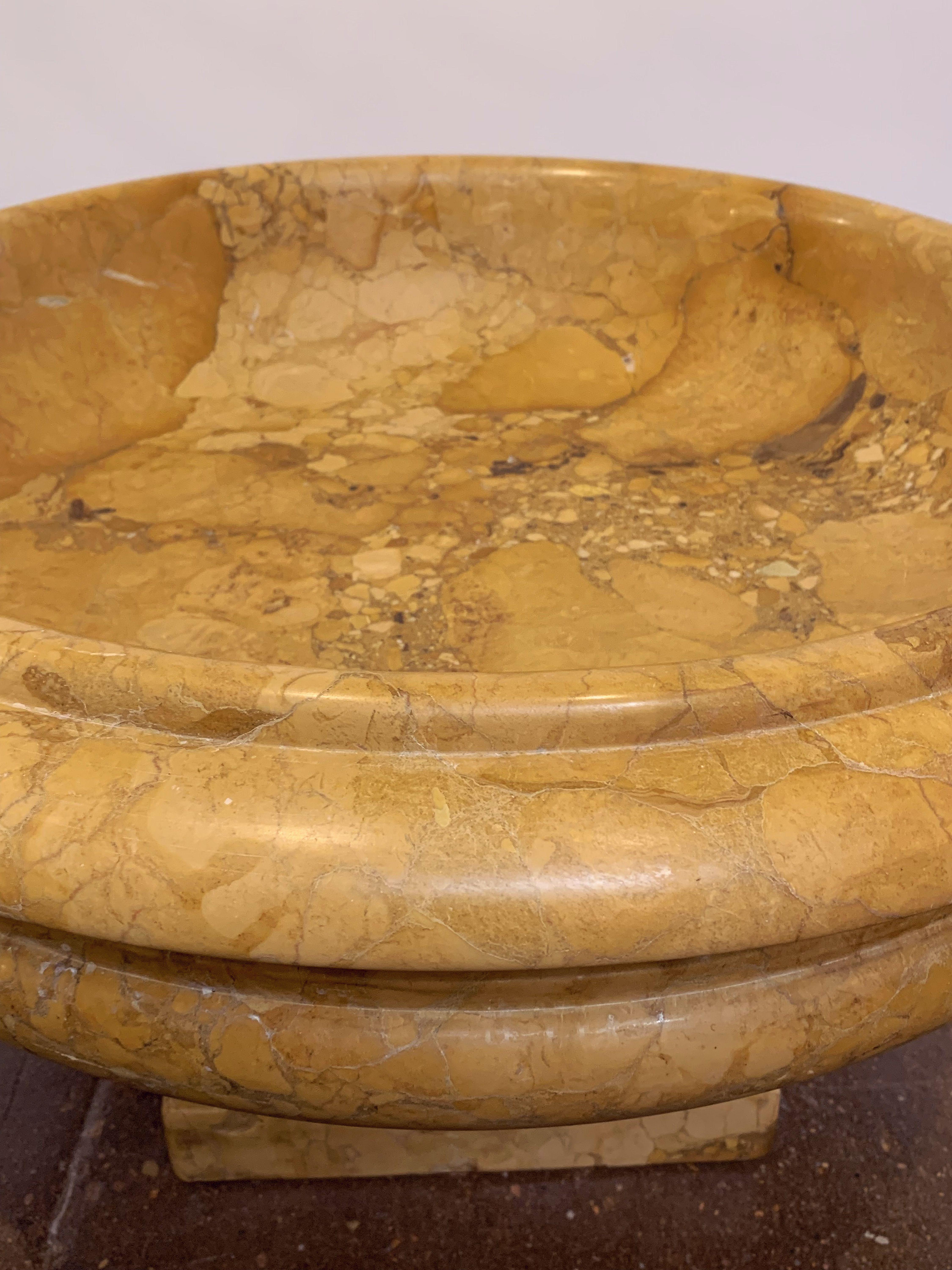 Large Carved Siena Marble Urns on Pedestals from Italy, 'Individually Priced' 5