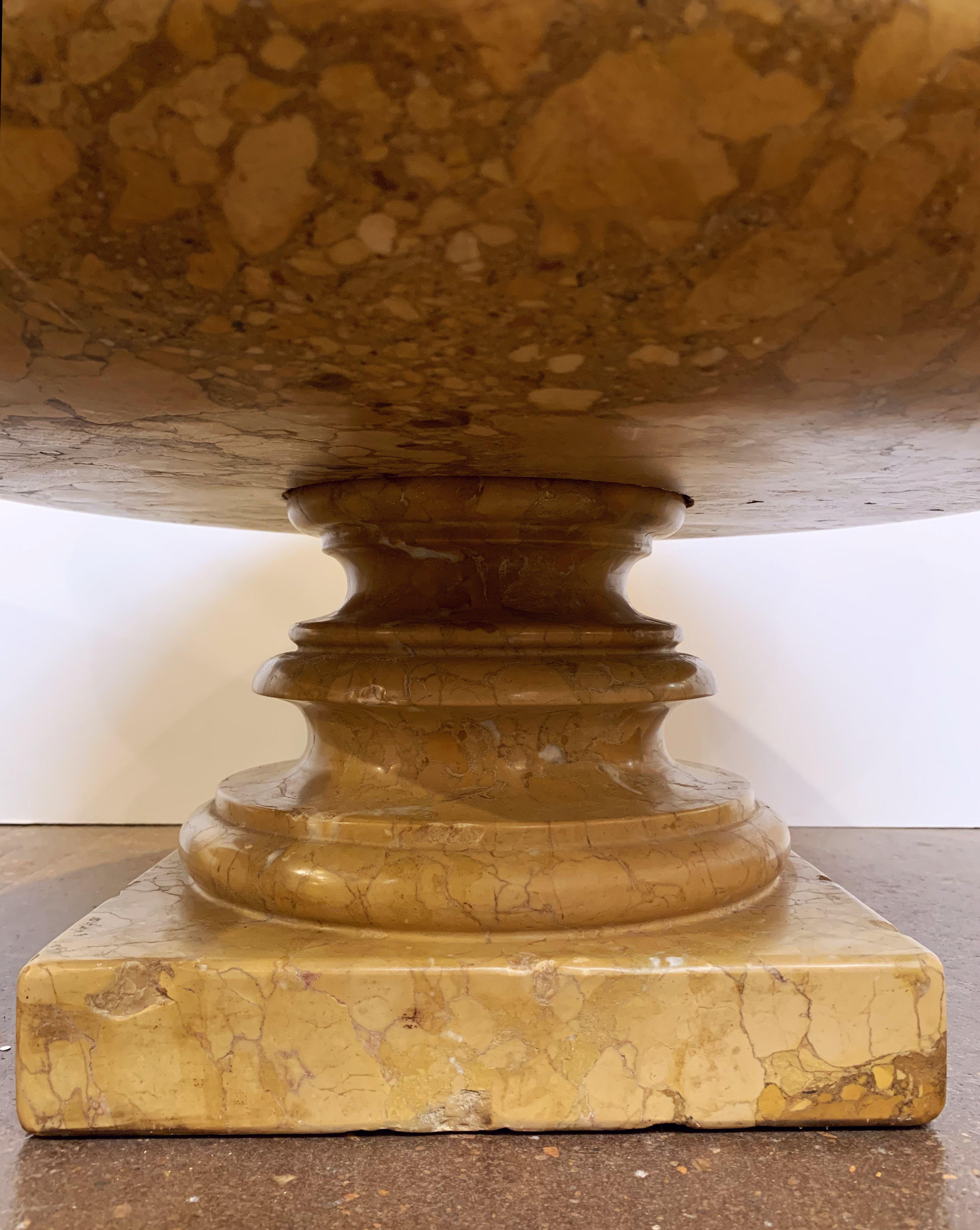 Large Carved Siena Marble Urns on Pedestals from Italy, 'Individually Priced' 9