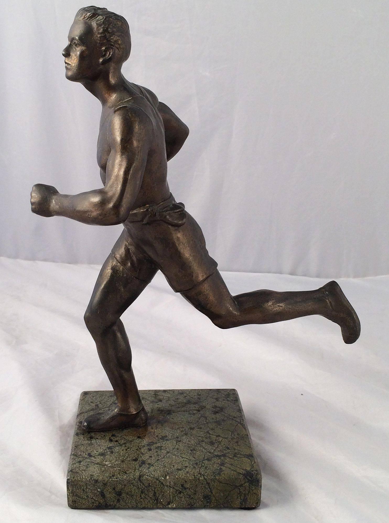Early 20th Century German Running Man Sport Trophy