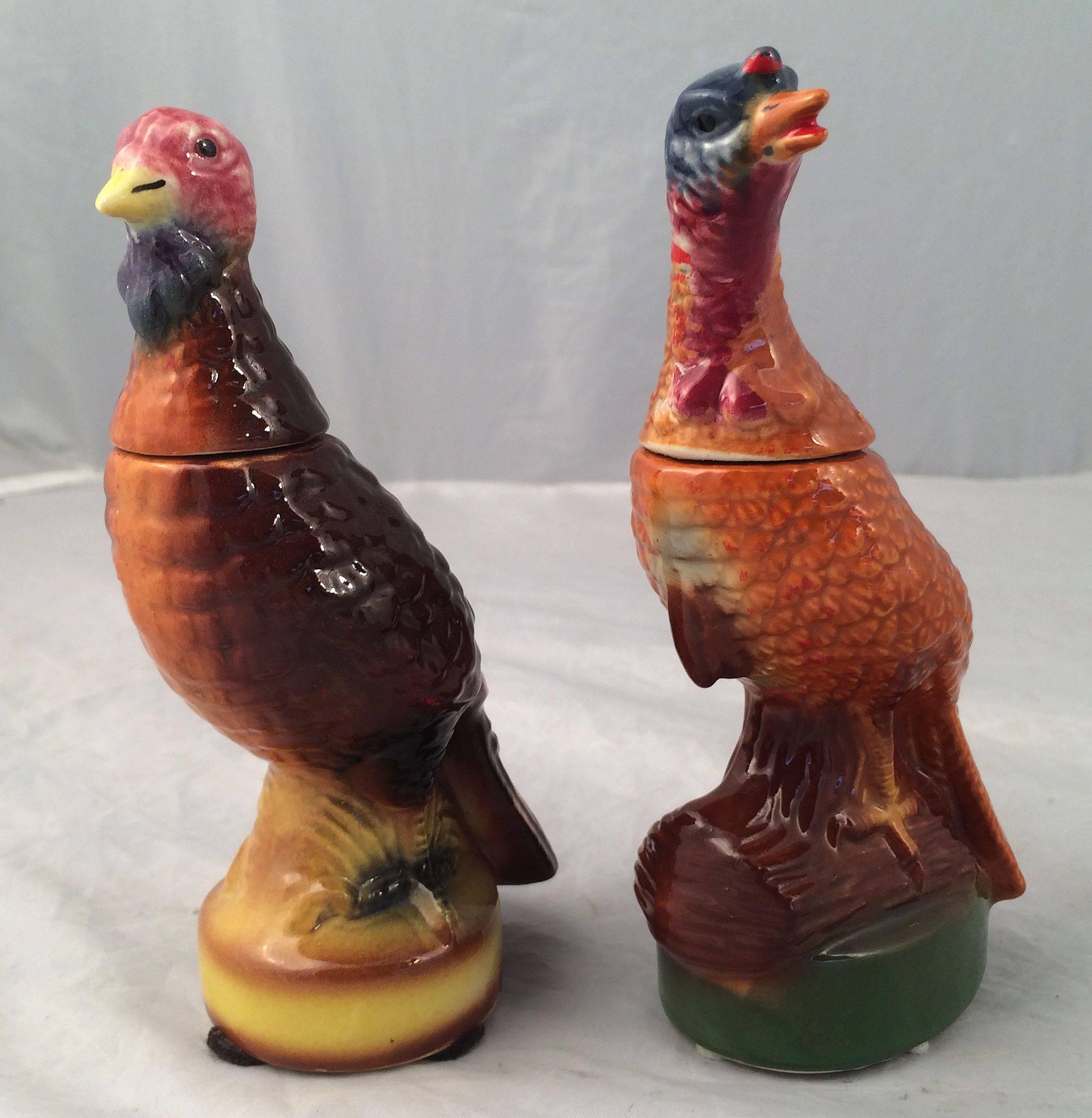 American Set of Eight Mini Wild Turkey Decanters