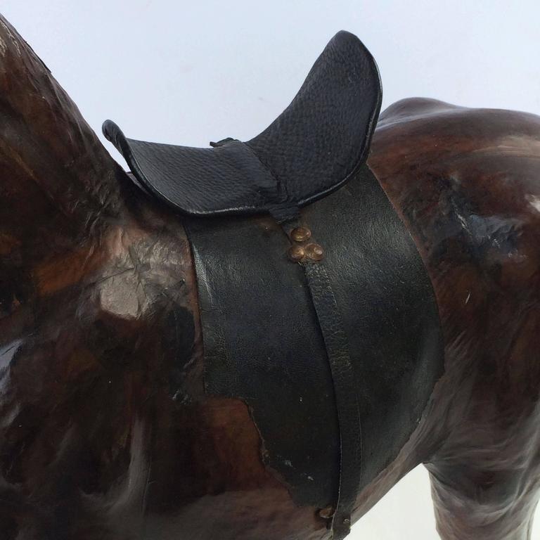 French Leather Horse Model at 1stDibs leather horse statue value