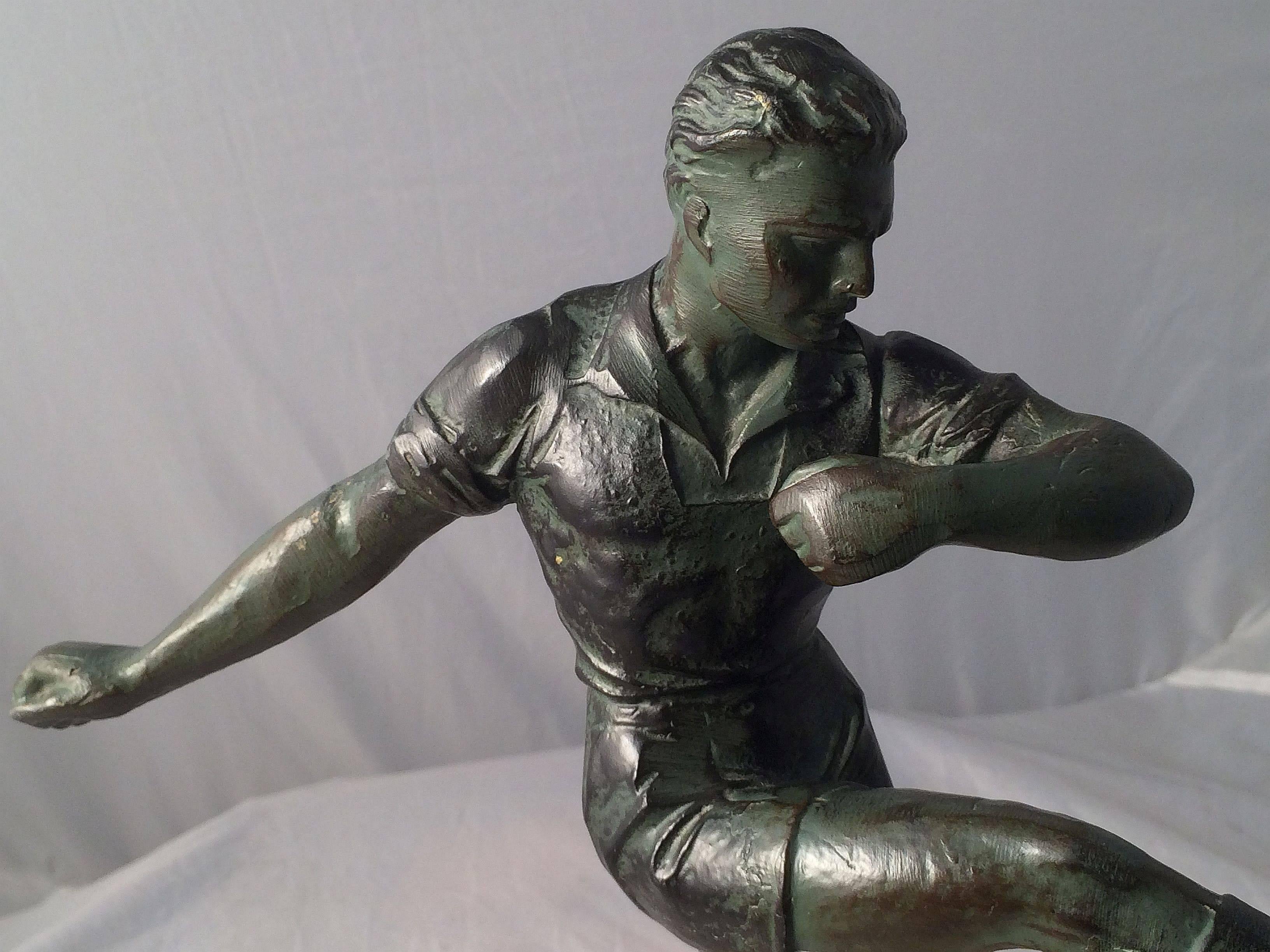 Marble Soccer or Football Player Sport Trophy