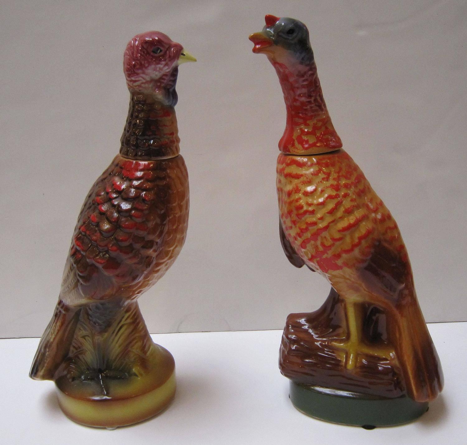 Set of Eight Large Wild Turkey Decanters For Sale at 1stdibs