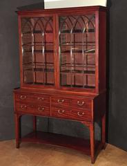 George III Double Secretary Bookcase of Mahogany