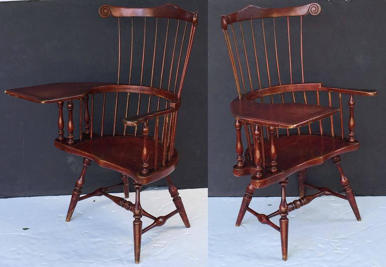 Large American Windsor Desk Chair At 1stdibs