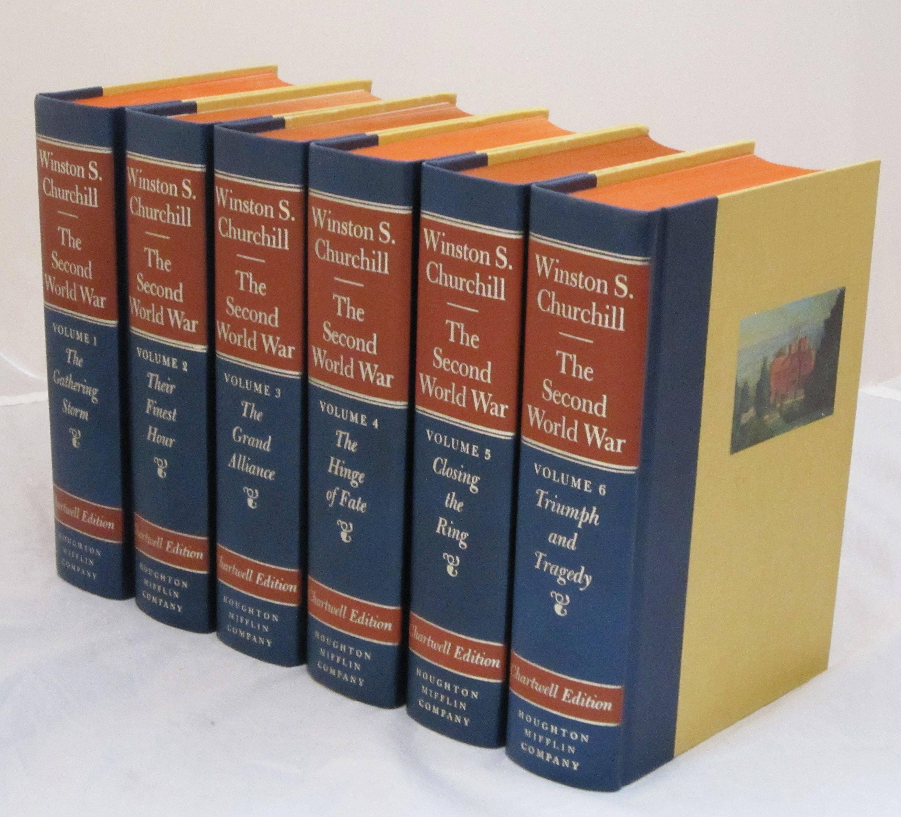 The Second World War (Chartwell Edition - United States) by Winston Churchill from Houghton-Mifflin Company, Boston.

A deluxe edition of Winston Churchill's six-volume memoir, The Second World War, for which he was awarded the Nobel Prize in
