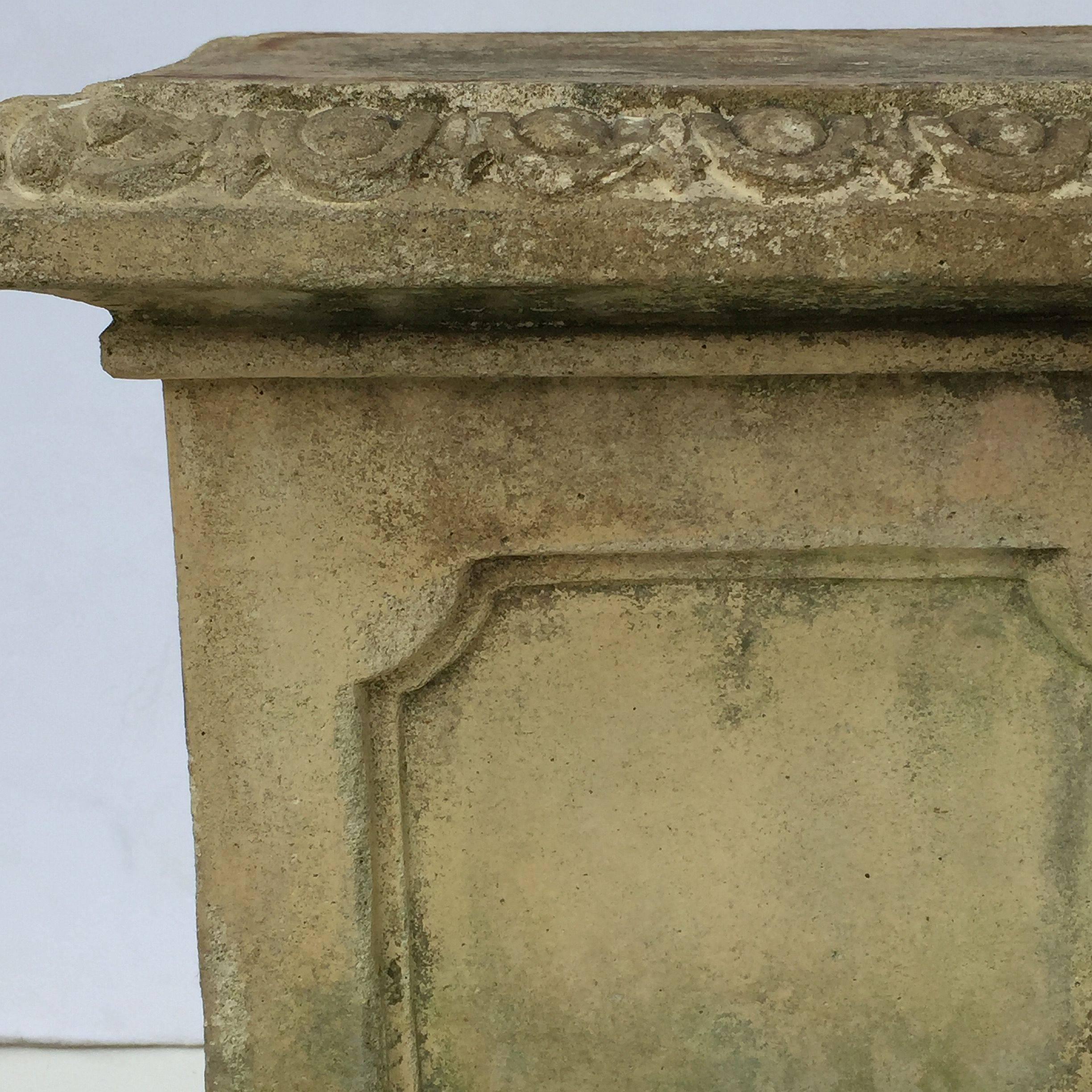 Pair of 19th Century English Terra Cotta Garden Pedestal Plinths 4