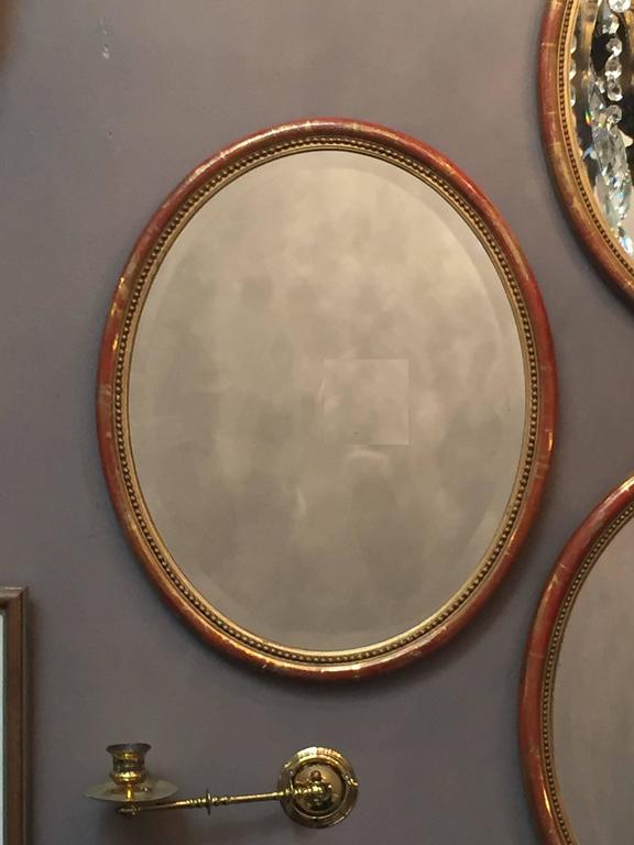 Grouping of Four French Oval Beveled Gilt Mirrors For Sale at 1stdibs Grouping of Four French Oval Beveled Gilt Mirrors For Sale at 1stdibs