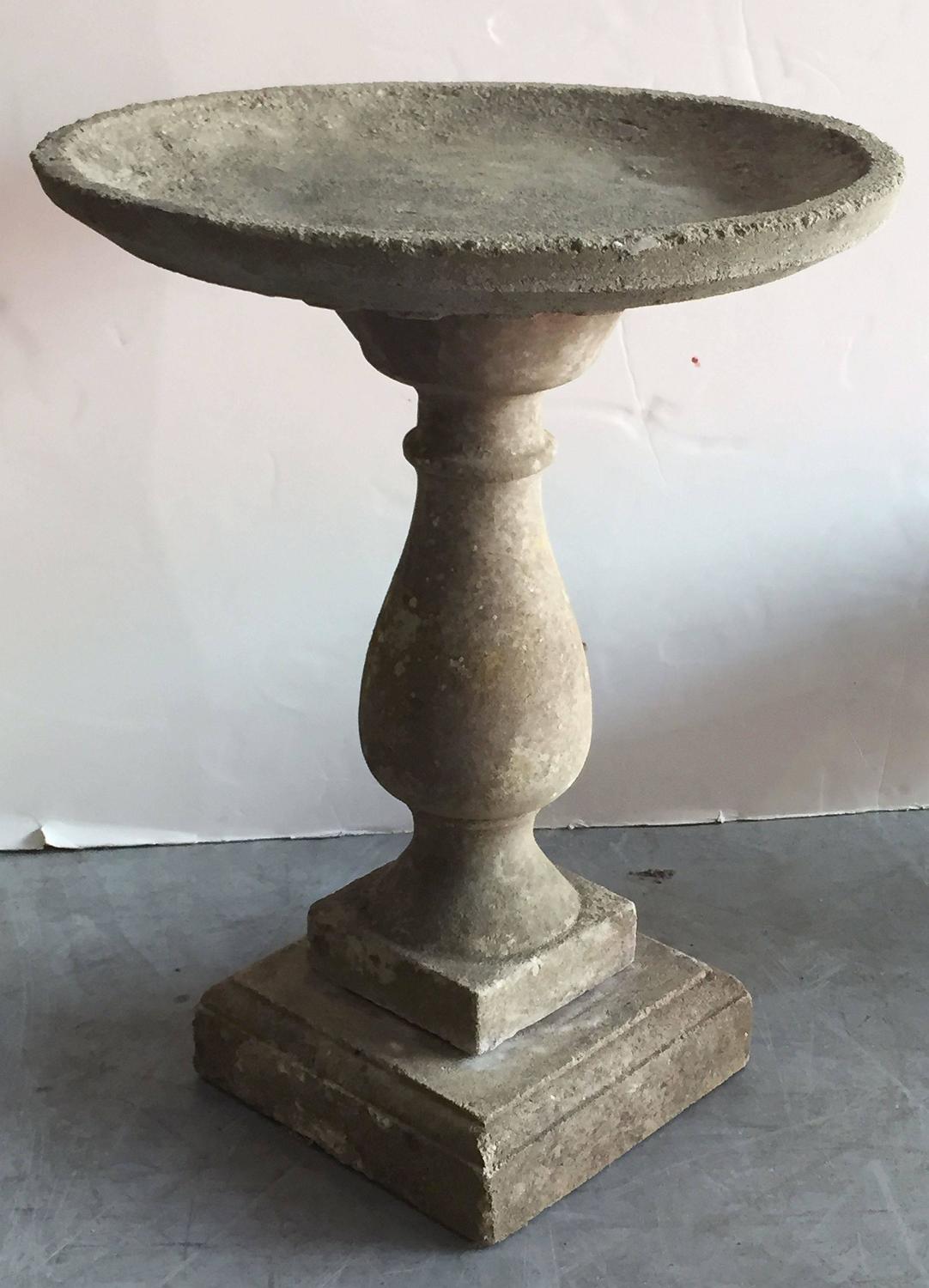 Large English Garden Stone Bird Bath at 1stdibs