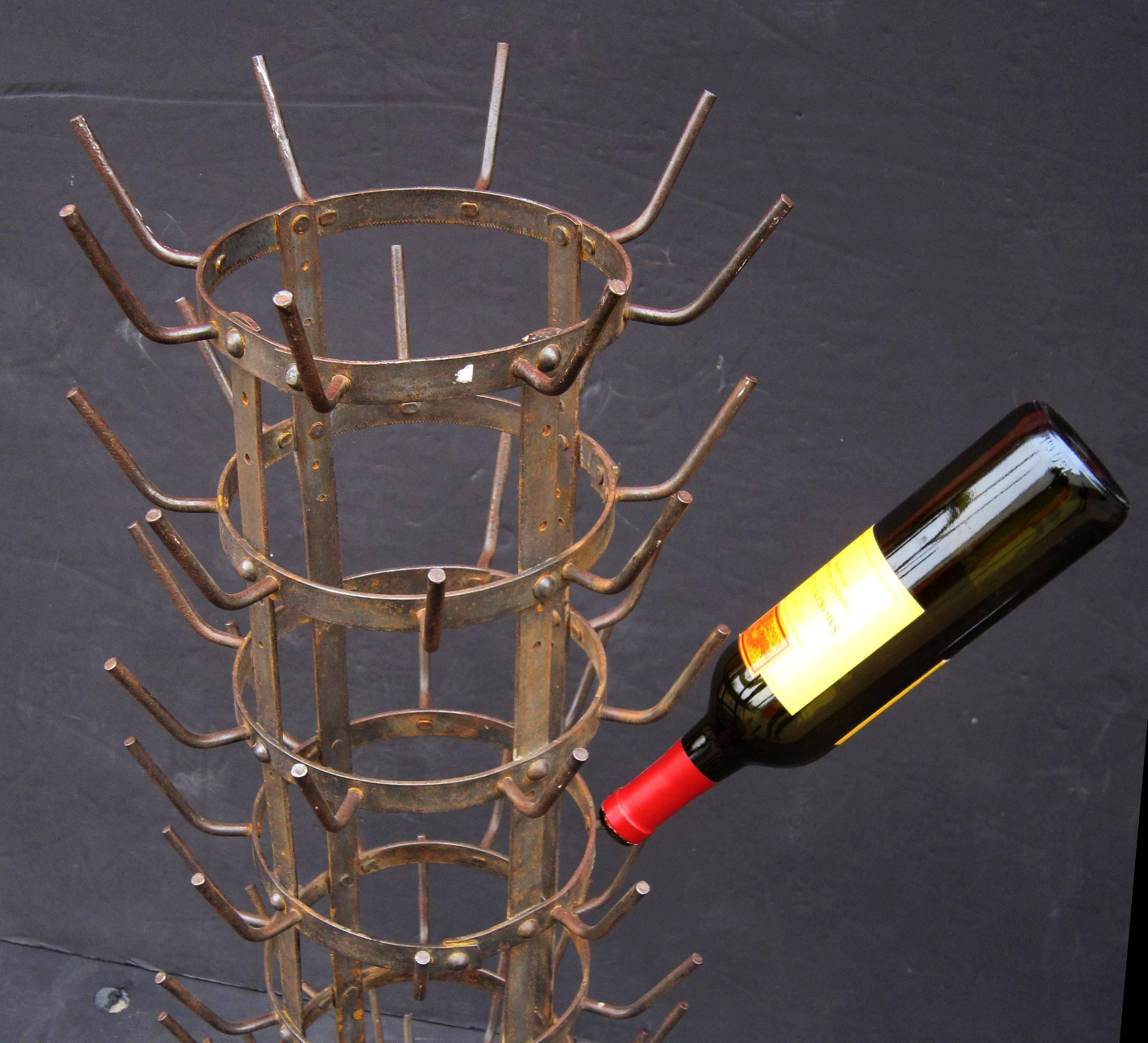 French Bottle Tree or Wine Bottle Drying Rack In Excellent Condition In Austin, TX