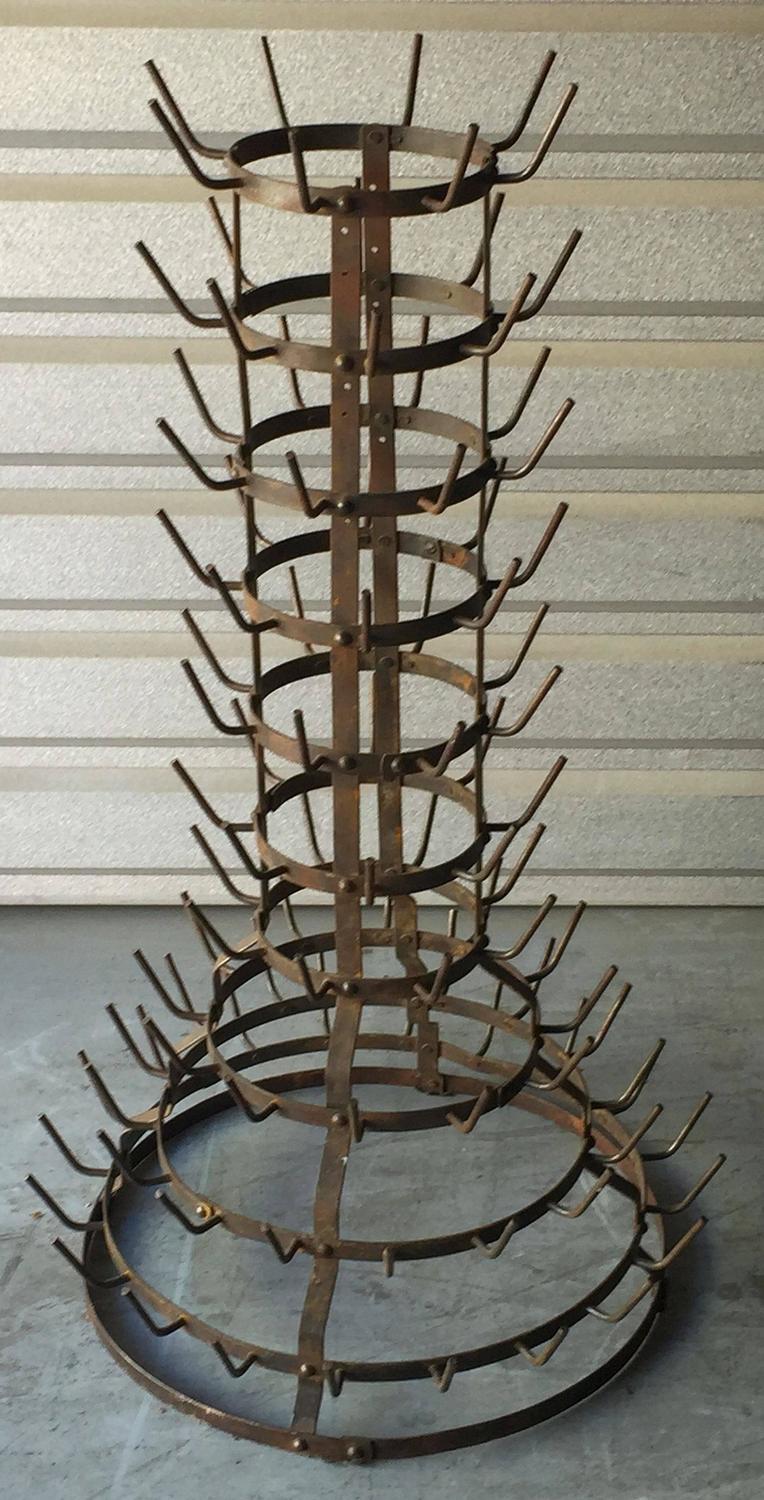 French Bottle Tree or Wine Bottle Drying Rack For Sale at 1stdibs
