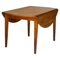 French Provincial Drop-Leaf Table of Cherrywood with Round Top