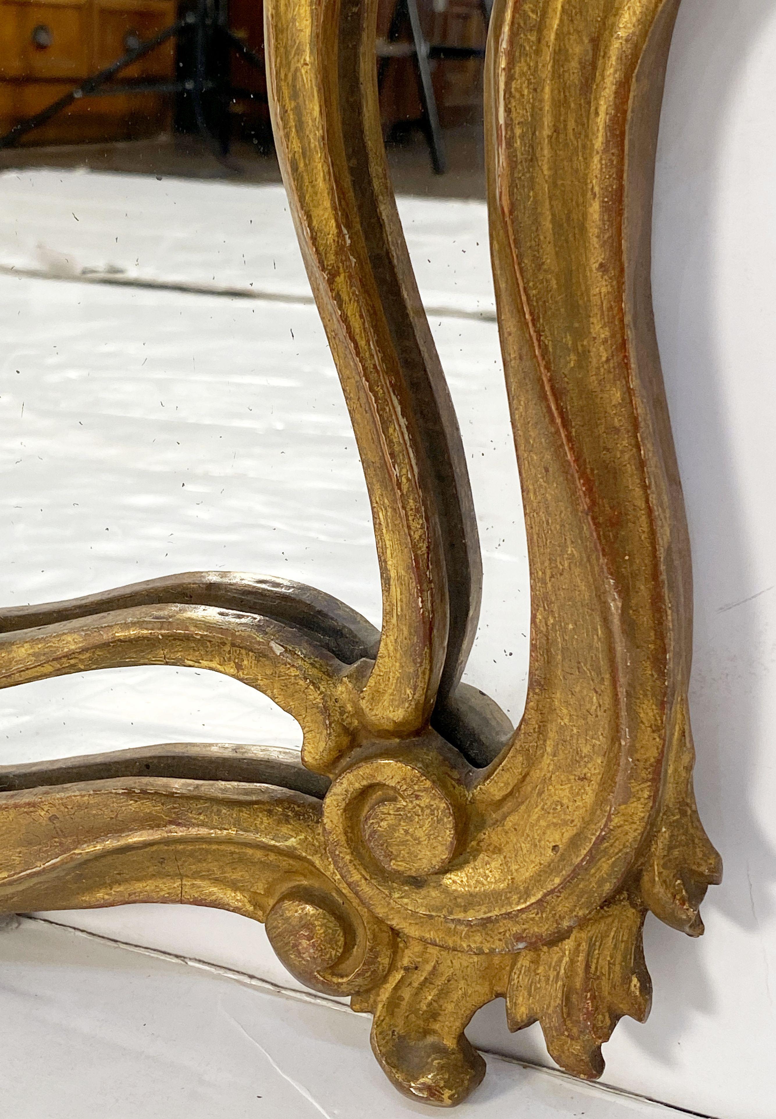 English Pierced Gilt Wall Mirror in the Rococo Style (H 30 3/4 x W 18 1/2) For Sale 4