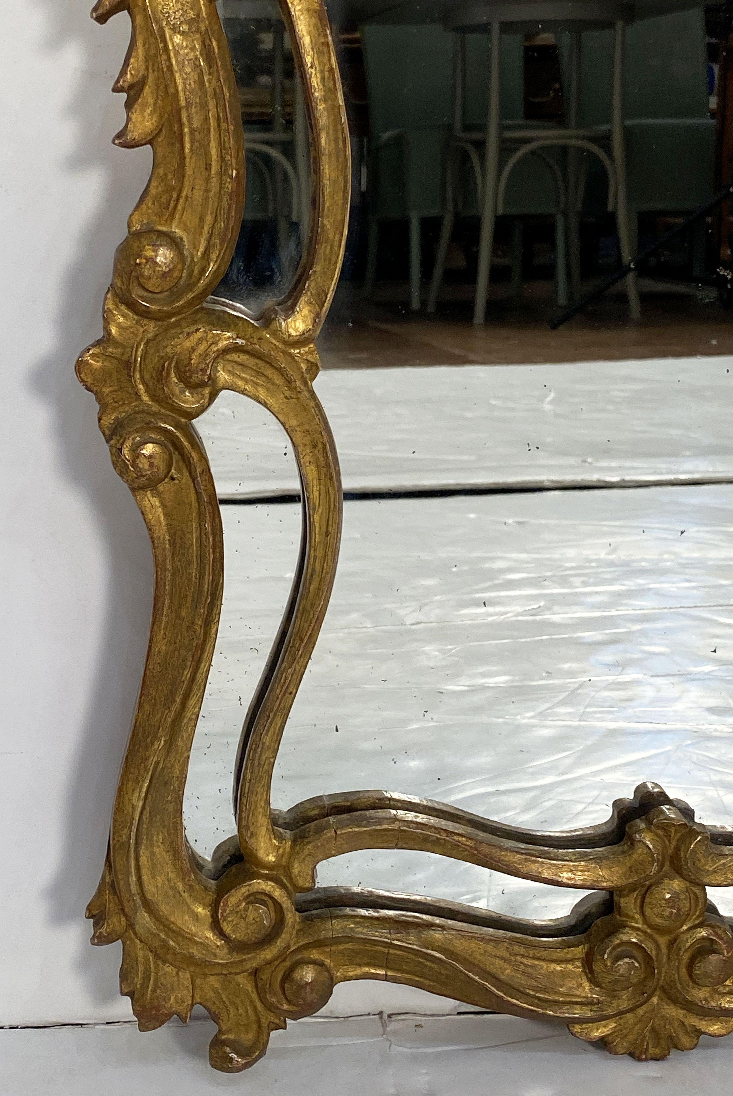English Pierced Gilt Wall Mirror in the Rococo Style (H 30 3/4 x W 18 1/2) For Sale 6
